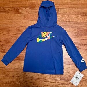 Nike Toddler Boys Long Sleeve Top Pullover Hoodie Comet Blue 3T NWT $30 Retail